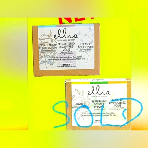 Ellia  Concentration 3 pk Essential Oil Blends.LETGO, BE CENTERED, PAY ATTENTION - Picture 2 of 3